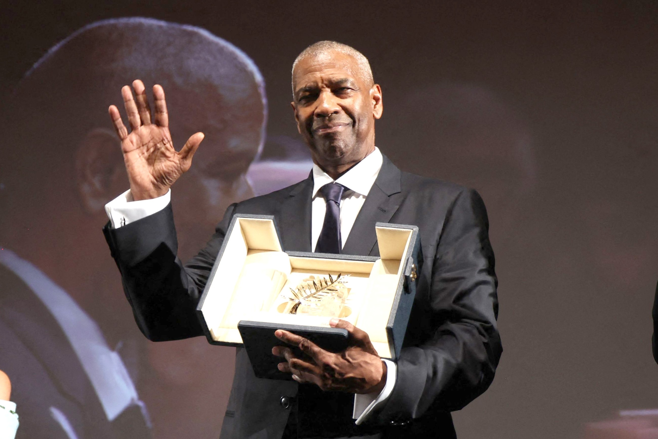 Denzel Washington receives honorary Palme d'Or at Cannes