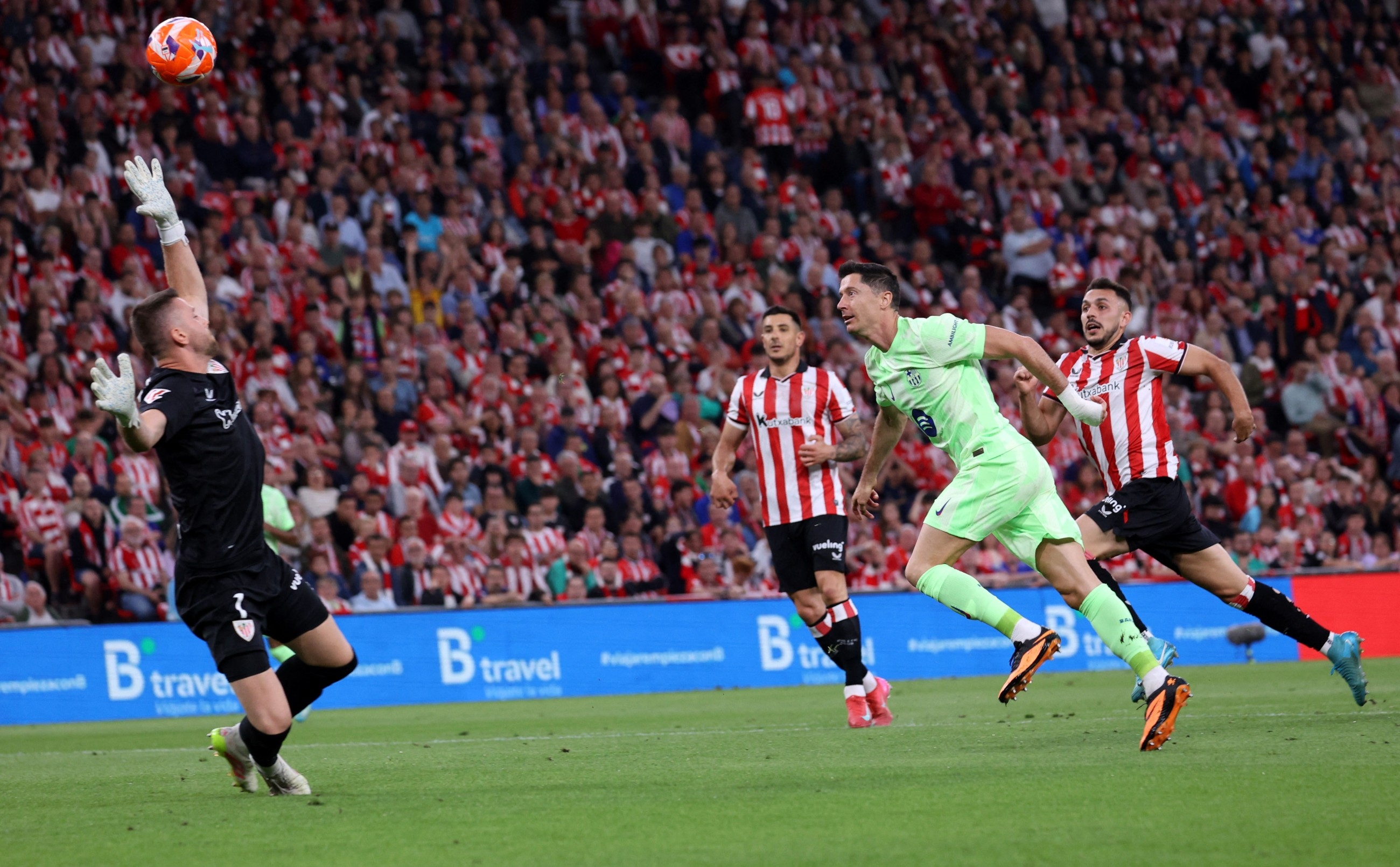 Lewandowski crosses 100-goal mark as Barca end season in style