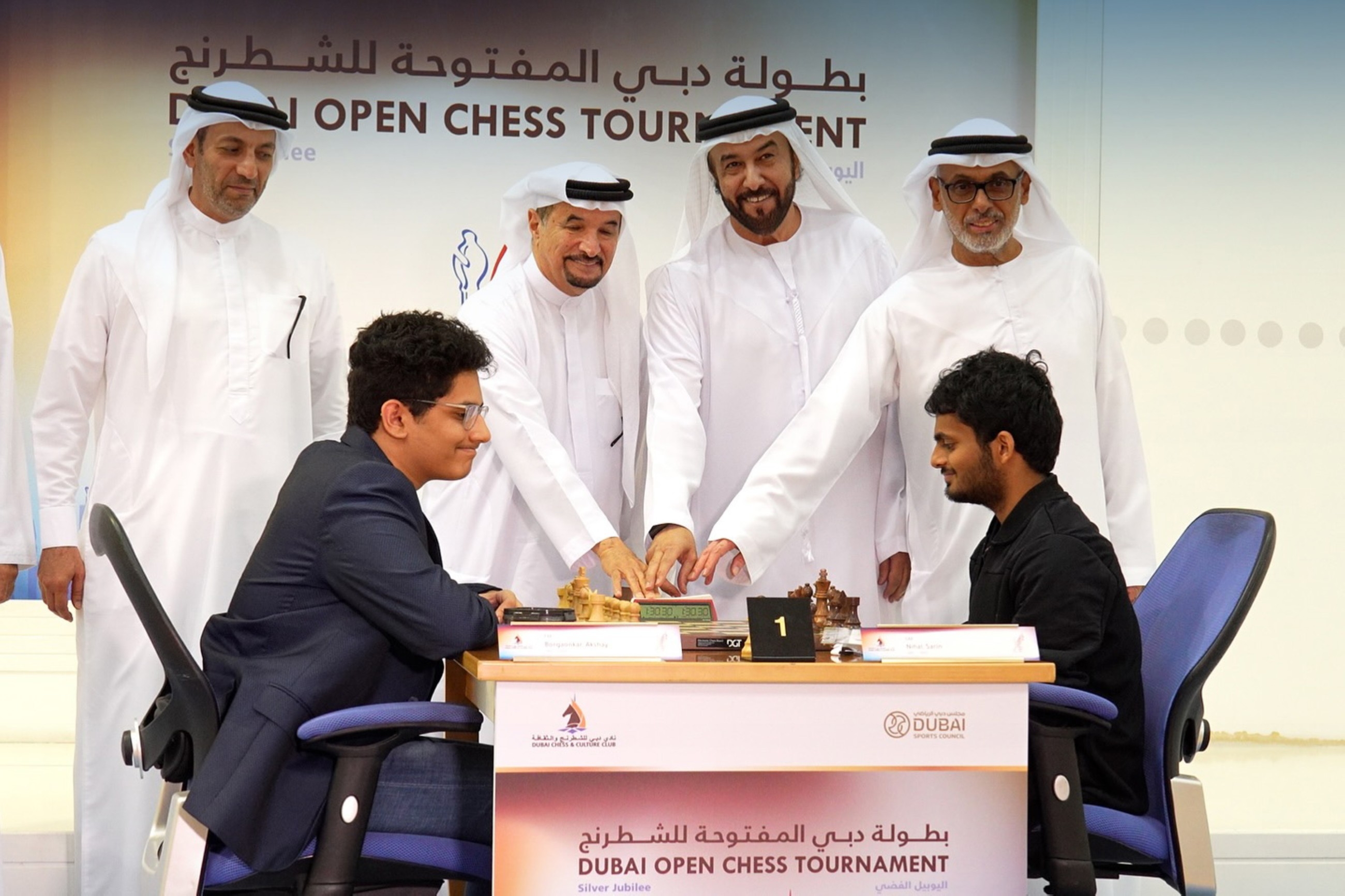 Sarin and Muradli shine on opening day of 25th Dubai Open Chess Tournament