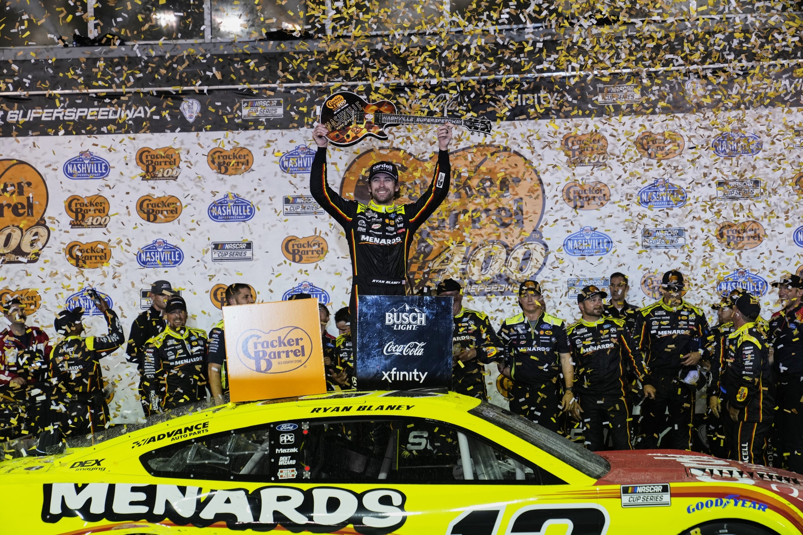 Ryan Blaney races to first NASCAR Cup Series victory of the year at Nashville