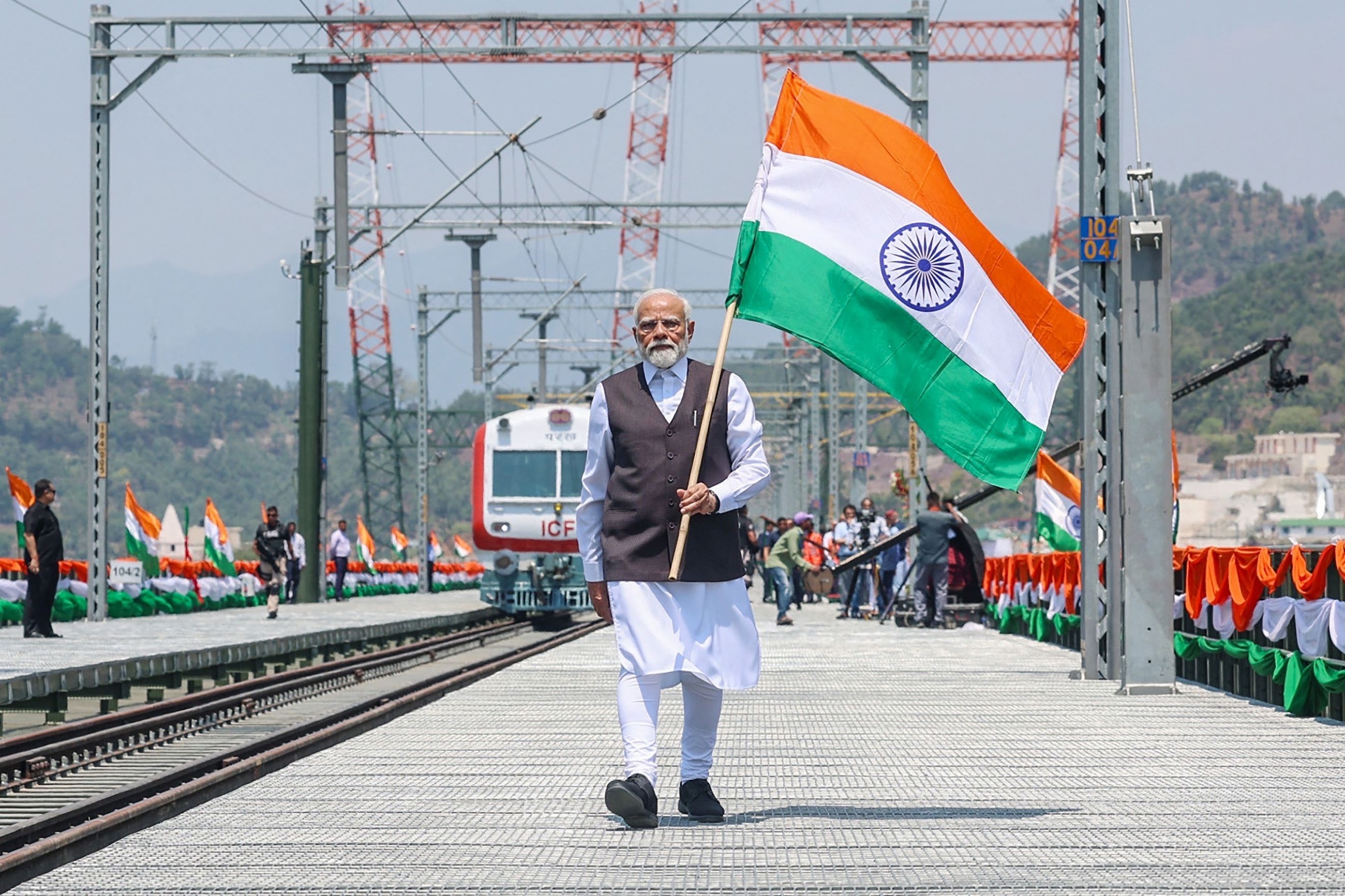 Modi opens ambitious rail project connecting Kashmir to rest of India