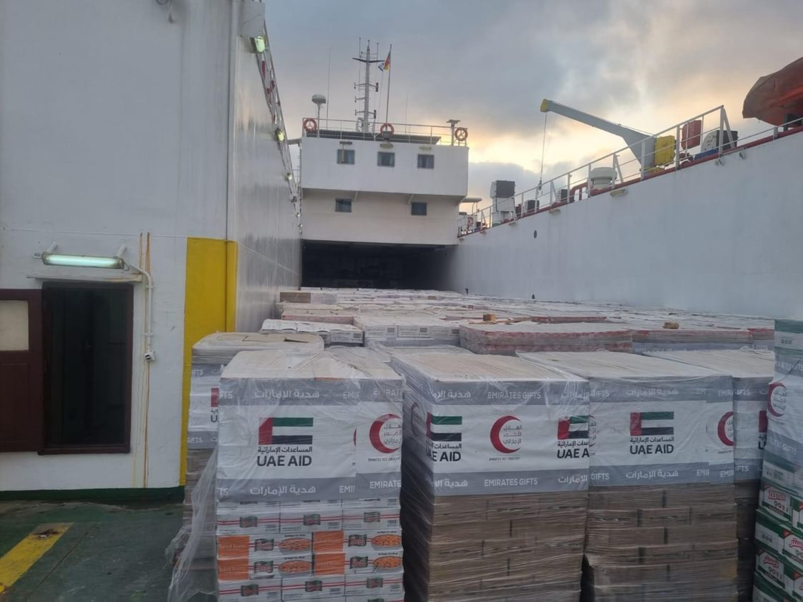 New UAE relief ship arrives with 2,100 tonnes of aid for Gaza