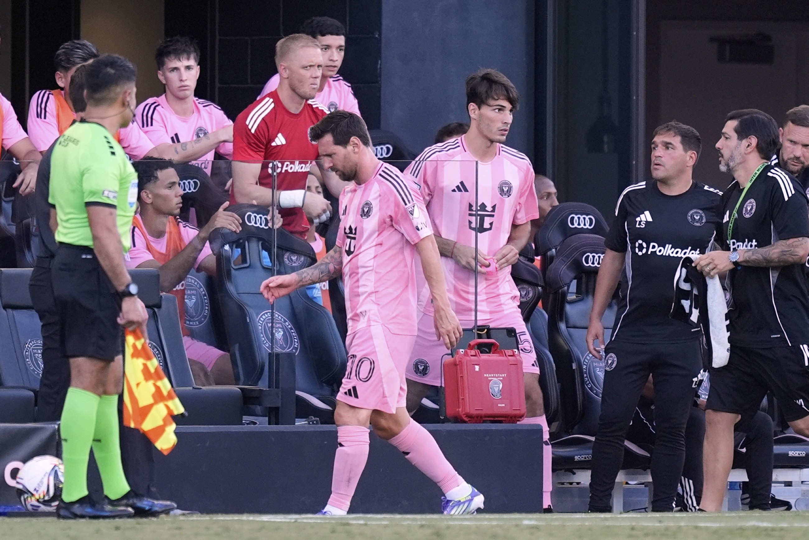Messi exits early with injury in Miami's Leagues Cup win