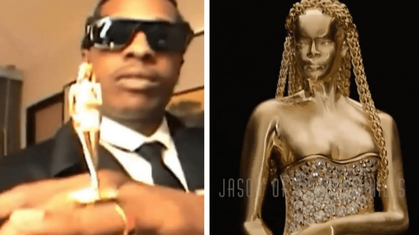 A$AP Rocky shows off custom gold and diamond ring shaped exactly like Rihanna: ‘You see this sexy thing?'