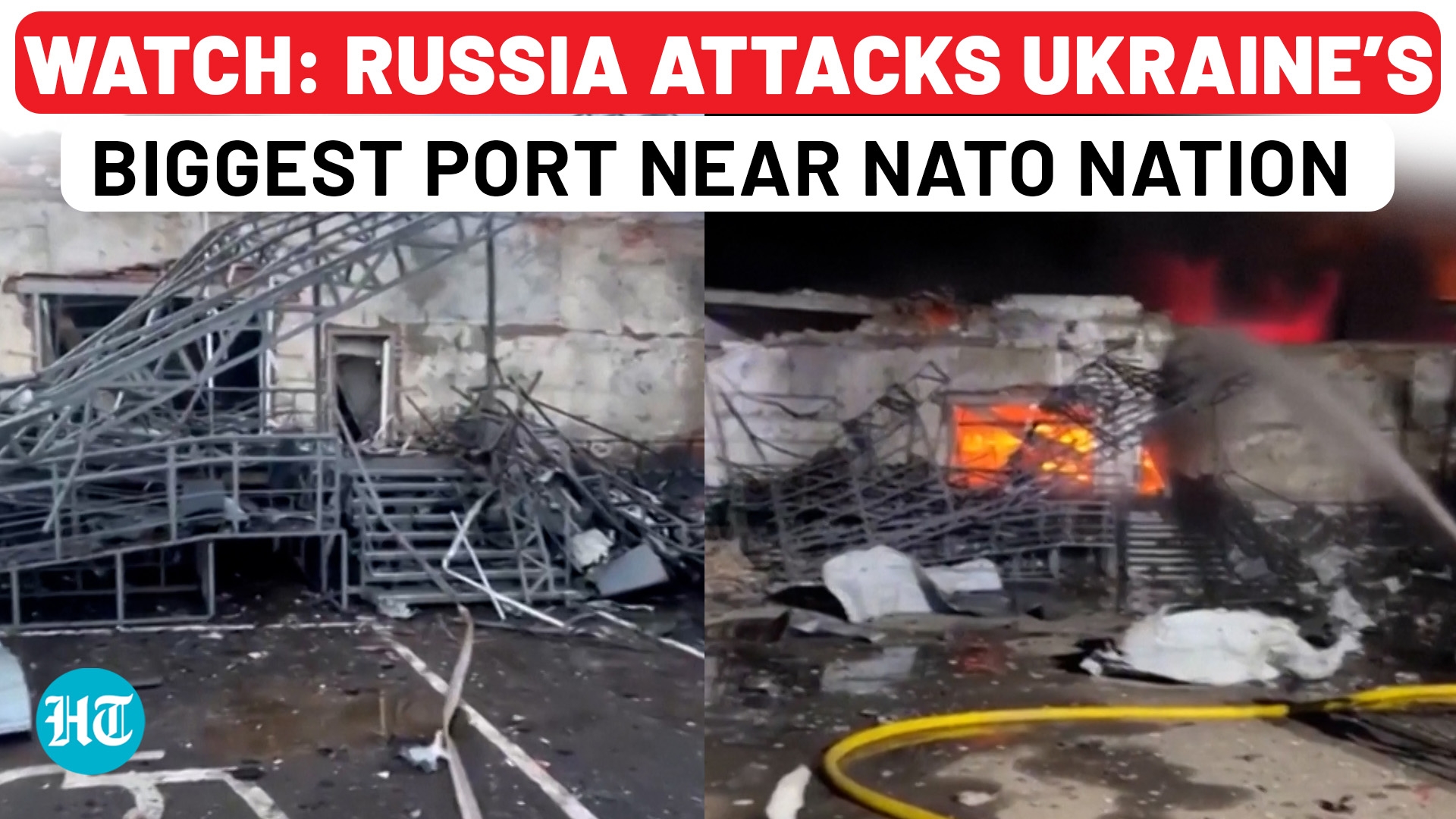 Ukraine's Biggest Port Near NATO Nation Romania Bombed By Russia; Shahid Drones Hit Kharkiv