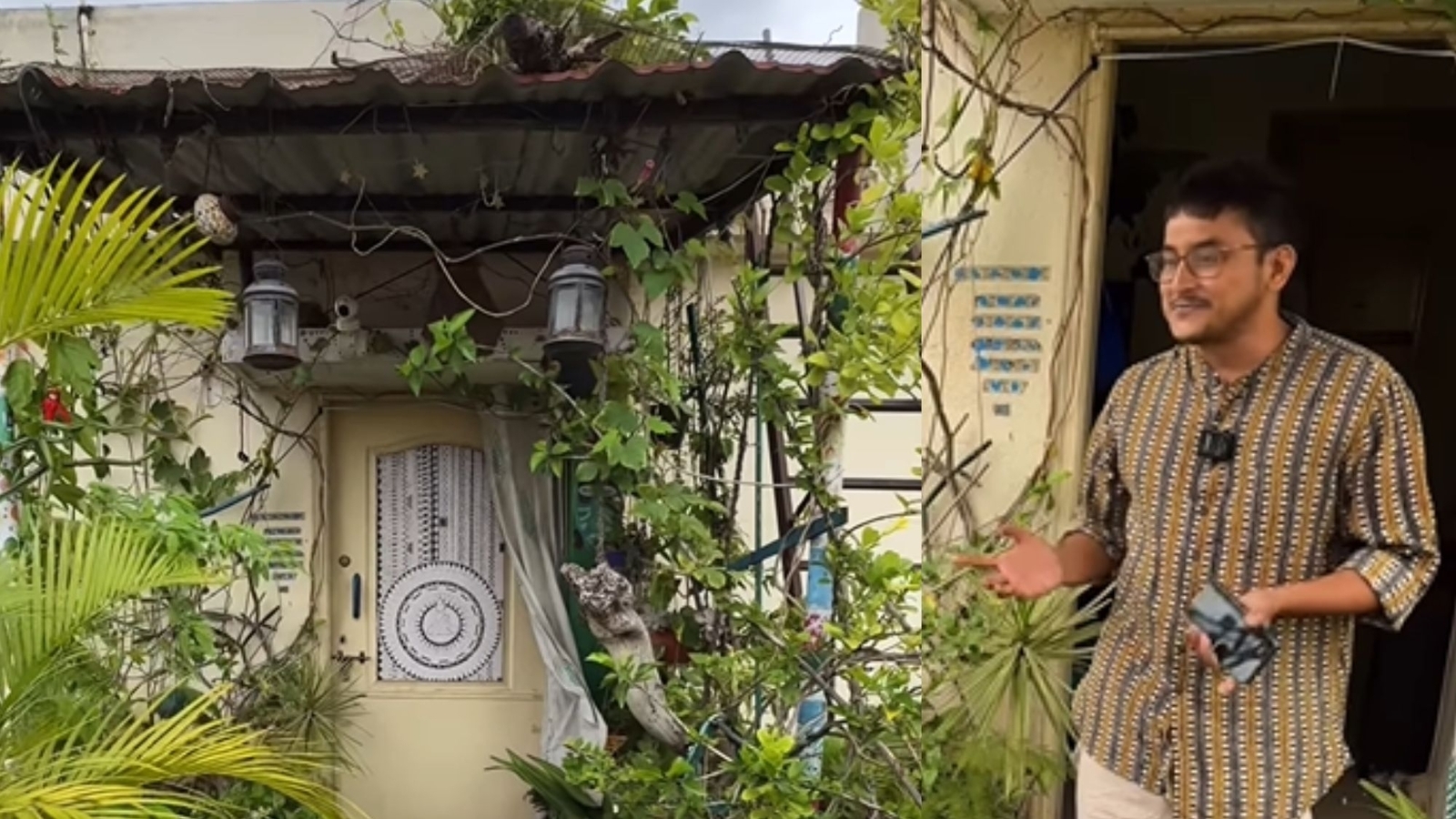 Bengaluru man transforms ₹12,000 1 BHK into lush green haven with 500+ plants and fossils