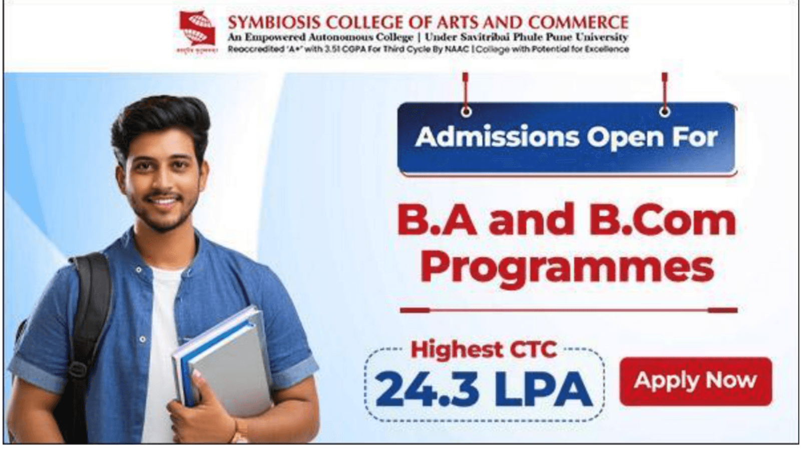 Symbiosis College of Arts and Commerce Invites Pre-Merit Applications for 2025 UG & PG Admissions
