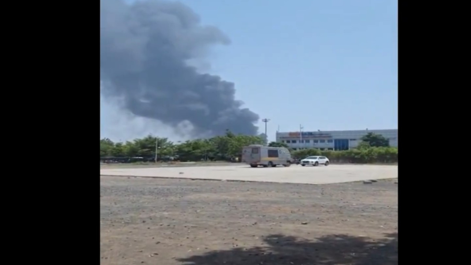 Video: Huge cloud of smoke emerges as Air India plane crashes in Ahmedabad
