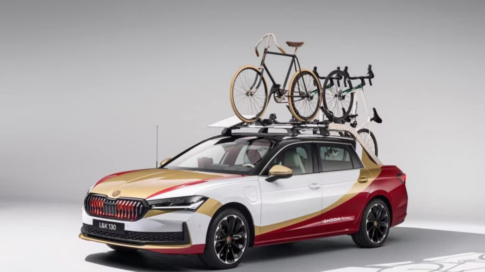 Skoda converts Superb iV into L&K 130 hybrid pickup for 130th anniversary tribute