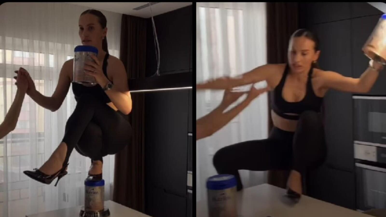 Russian influencer Mariana Barutkina breaks spine attempting viral Nicki Minaj stiletto challenge