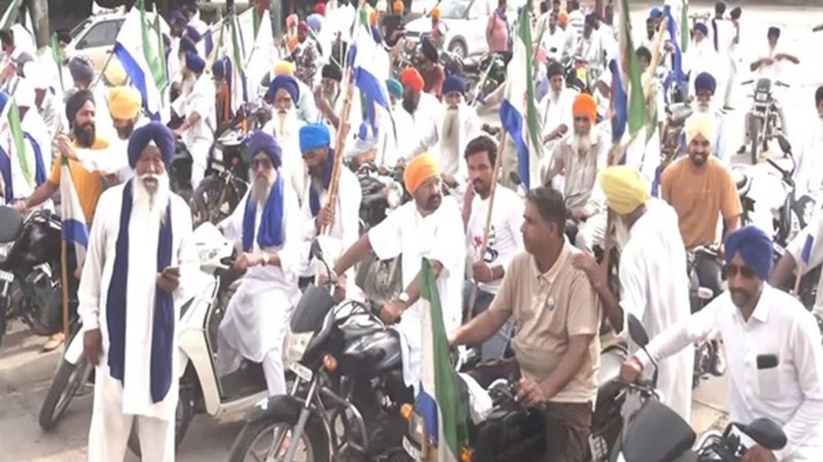 Farmers stage motorcycle march in Punjab to oppose land pooling policy