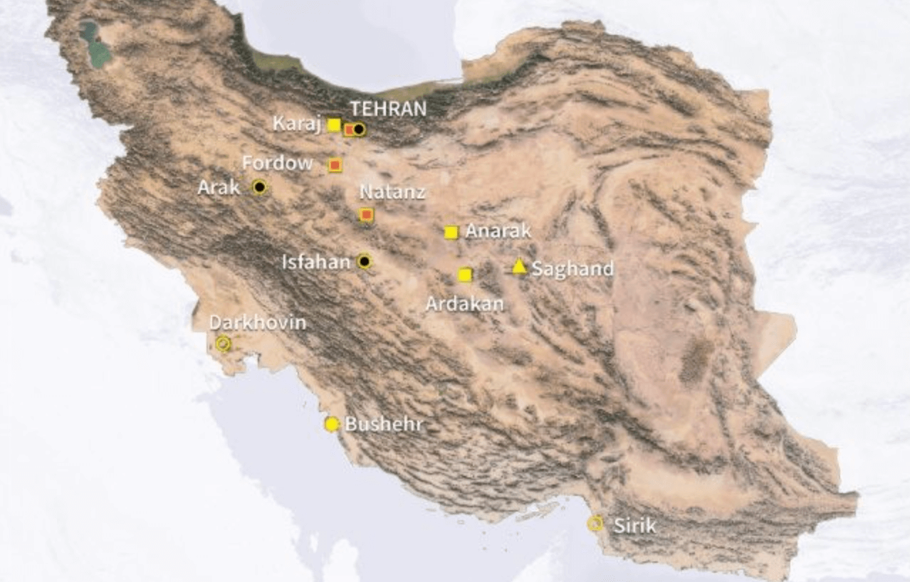 Iran's nuclear programme: the key sites