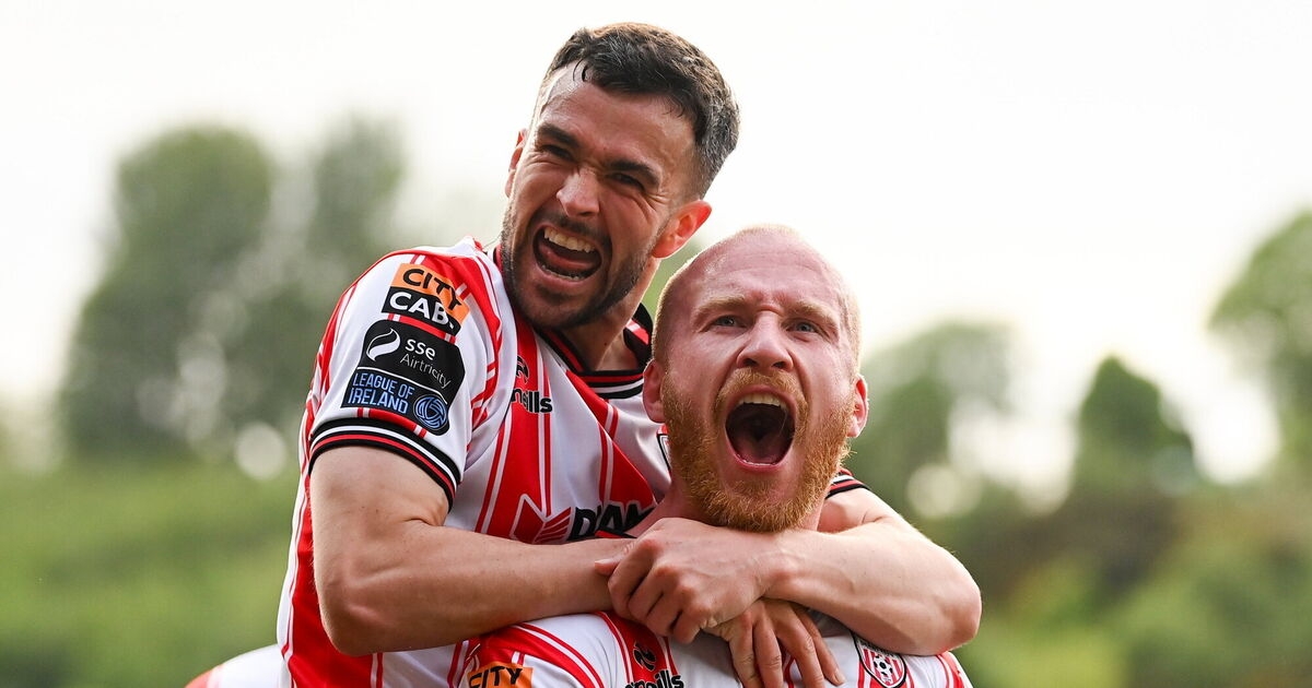 Derry move within two points of St Pat's as they halt Shelbourne's seven match unbeaten run