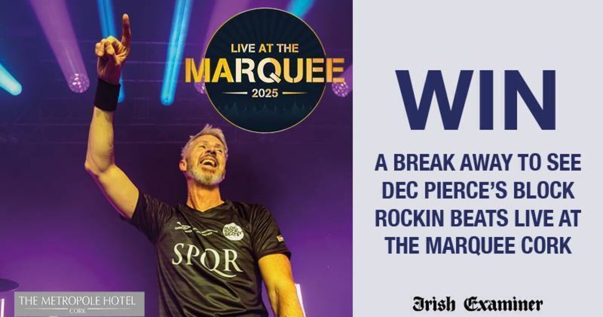 Win a break away to see Dec Pierce's Block Rockin Beats Live at the Marquee Cork