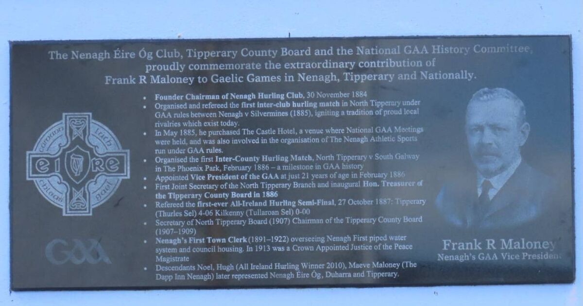 Paul Rouse: Nenagh's Maloney a pioneering figure in Tipp GAA