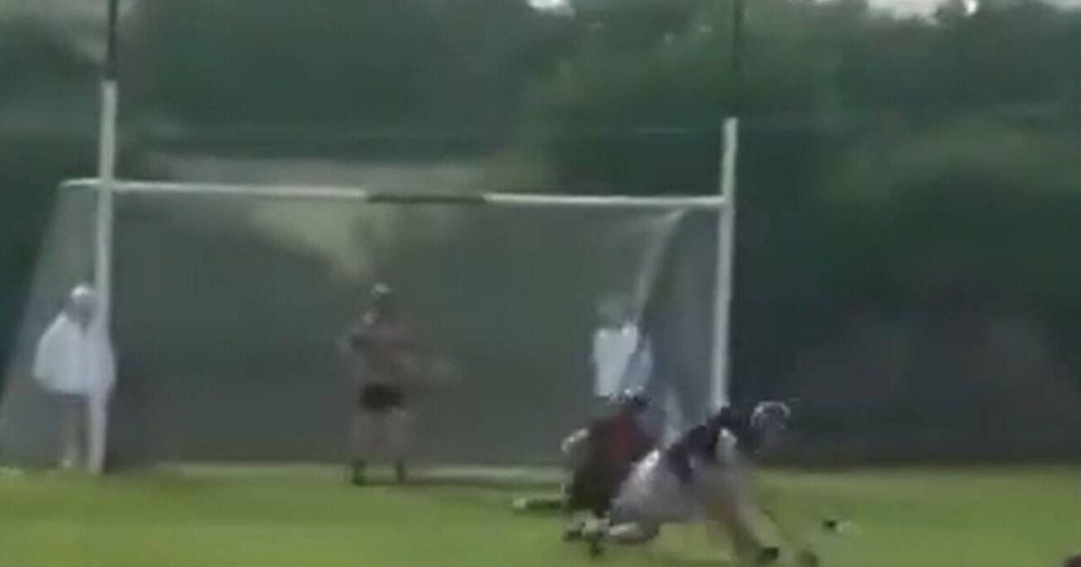 Footage emerges of red-card collision that left Kyle Hayes injured