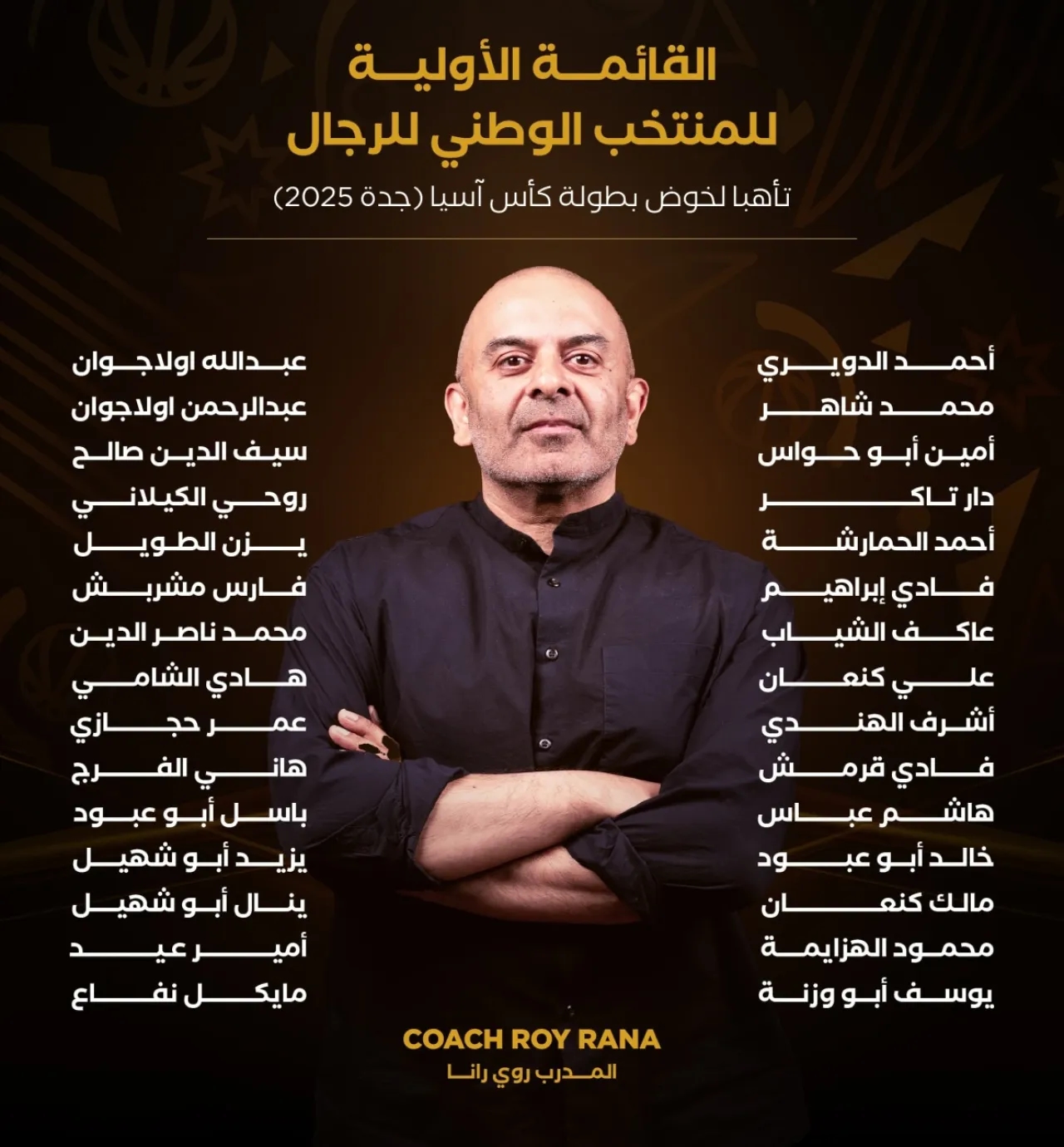 إعلان القائمة الأولية لمنتخب كرة السلة استعدادًا لكأس آسيا