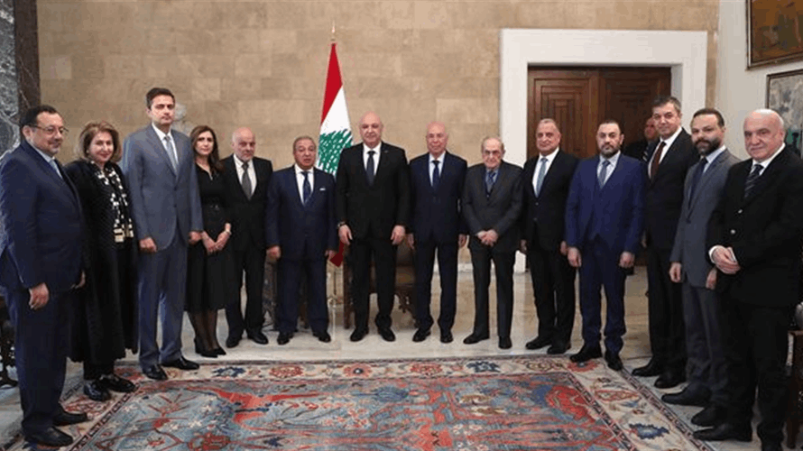 President Aoun assures continued efforts for Israeli withdrawal on February 18