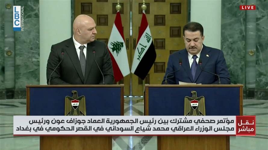 Iraq's PM urges full implementation of UN Resolution 1701 after meeting President Aoun