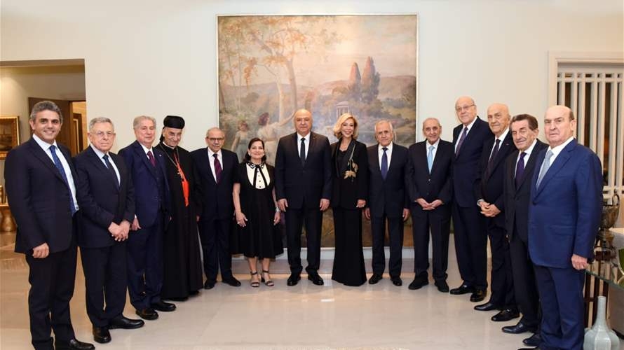 Former Lebanese President Suleiman hosts dinner honoring President Joseph Aoun