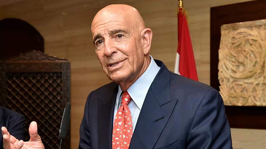 Envoy Tom Barrack arrives in Beirut to receive Lebanon's official response to US proposal