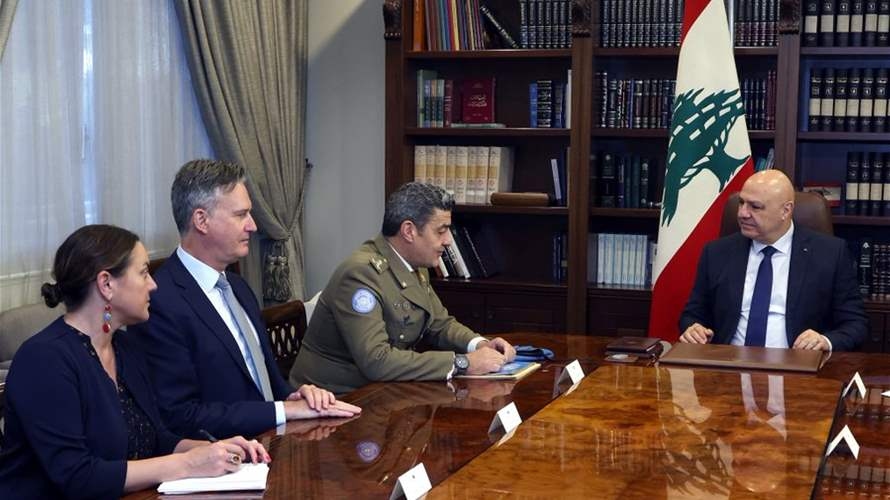 President Aoun reaffirms commitment to UNIFIL presence in Lebanon's south