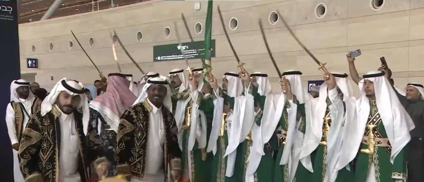 Eid Al-Fitr in Jeddah: King Abdulaziz Airport Welcomes Travelers with Ardah Dance