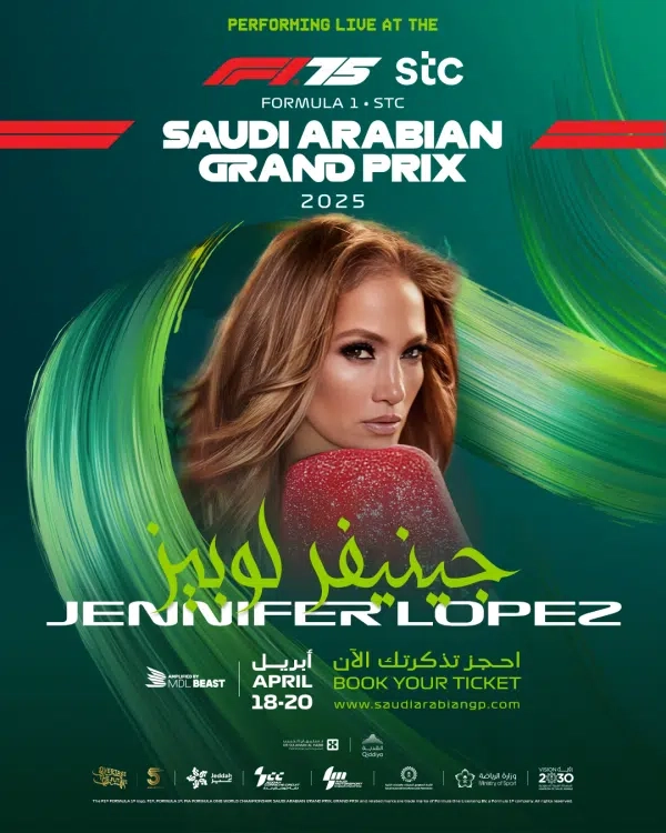 J-Lo, Usher to Electrify Formula 1 STC Saudi Arabian Grand Prix 2025