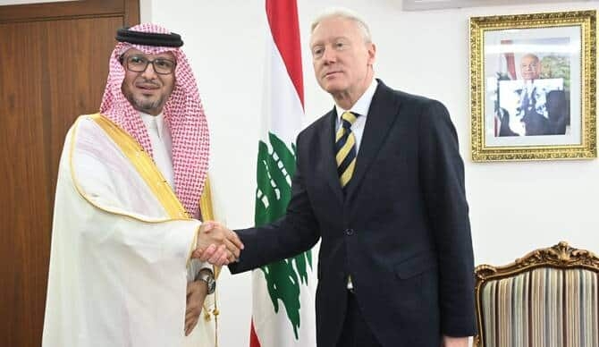 Lebanese FM Delves into Reforms, Weapons Control with Saudi Ambassador