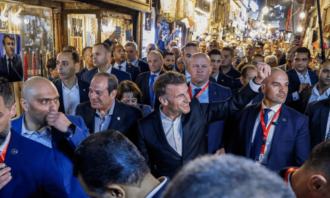 Photos: Macron Tours Grand Egyptian Museum, Old Cairo