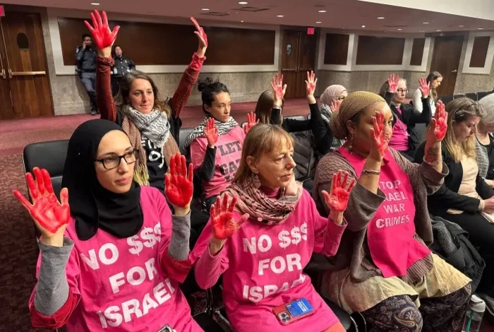 "The Woman in Pink": Who Medea Benjamin, Activist Confronting U.S. Leaders for Supporting Israel?
