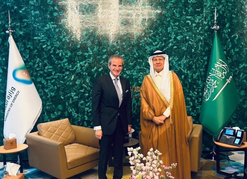 Saudi Energy & Foreign Ministers Meet IAEA Chief in Riyadh
