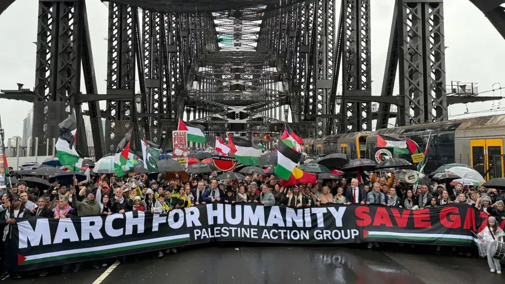 Sydney's Historic March for Gaza: Tens of Thousands Call for Ceasefire