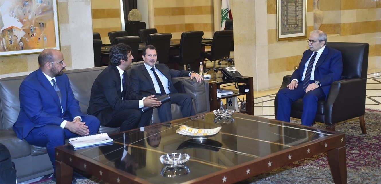 سلام استقبل وزير المهجرين ووزير الدولة لشؤون تكنولوجيا المعلومات والذكاء الاصطناعي