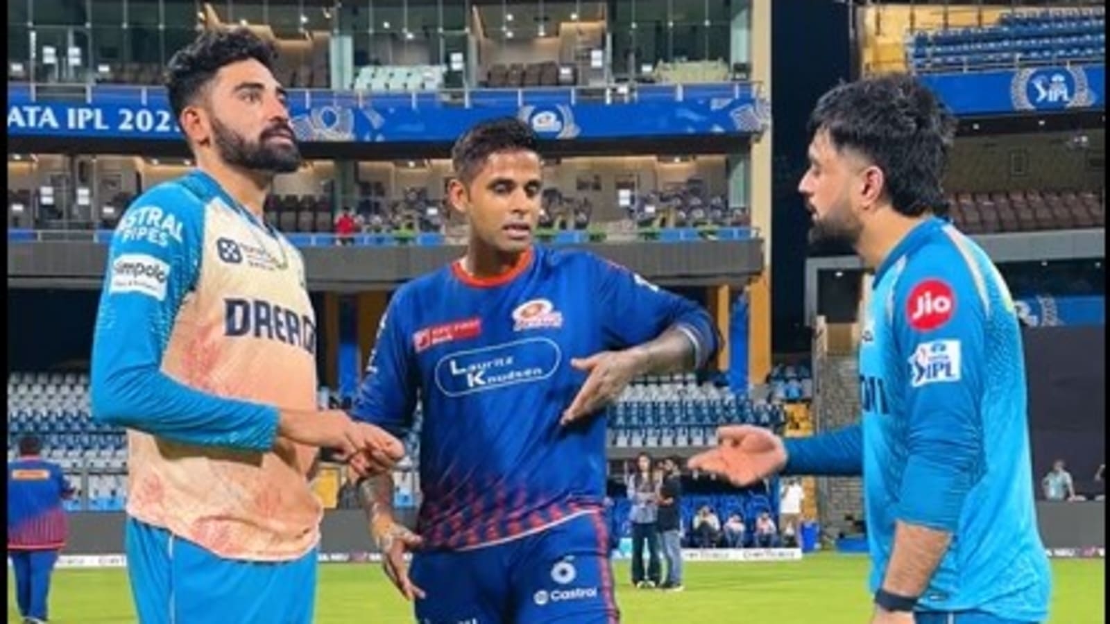 Suryakumar Yadav ‘busted' by DSP Mohammed Siraj ahead of MI vs GT game, Rashid Khan left in splits