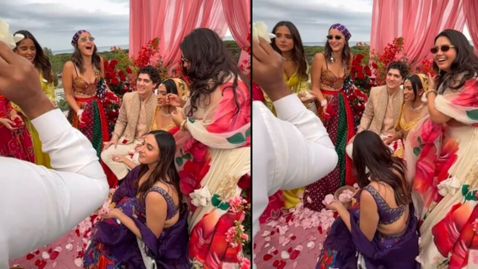 Alia Bhatt stuns in a multi-coloured lehenga at best friend's wedding in Spain after Cannes debut