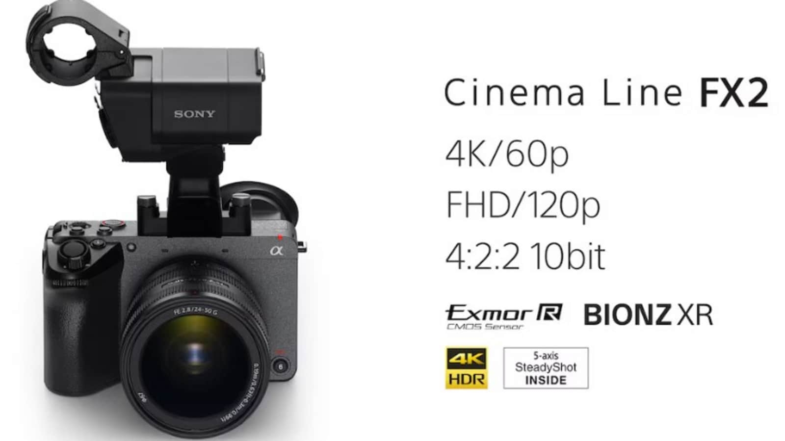 Sony launches FX2 cinema camera with 33MP sensor, 4K 60p recording and pro-level features
