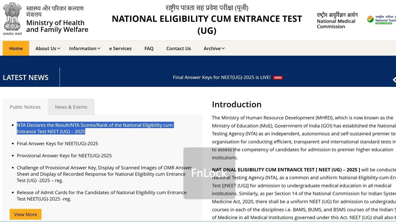 NEET UG Result 2025 topper: Mahesh Kumar secures Rank 1 with 99.99% score; list of top 100 rank holders here