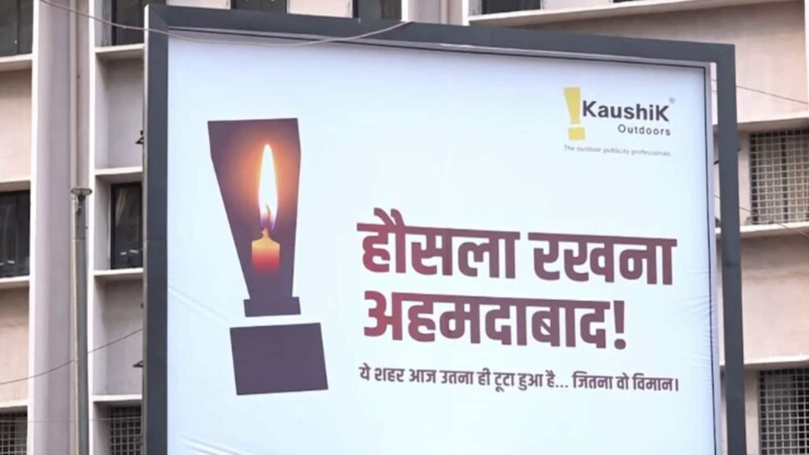 ‘Hausla rakhna Ahmedabad' posters emerge as city mourns tragic Air India plane crash: Watch video