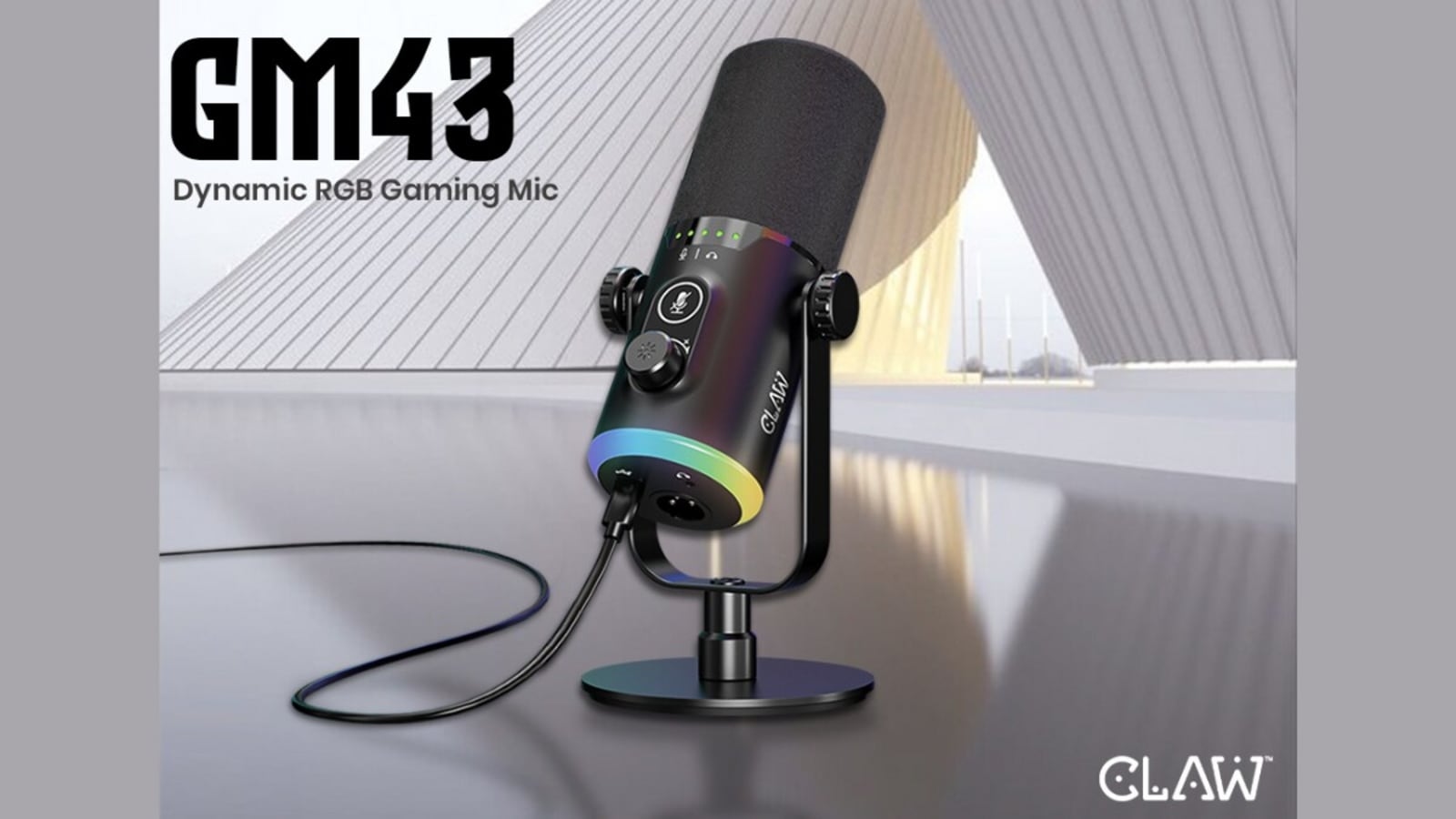 CLAW GM43 RGB dynamic gaming mic launched in India at Rs. 3990