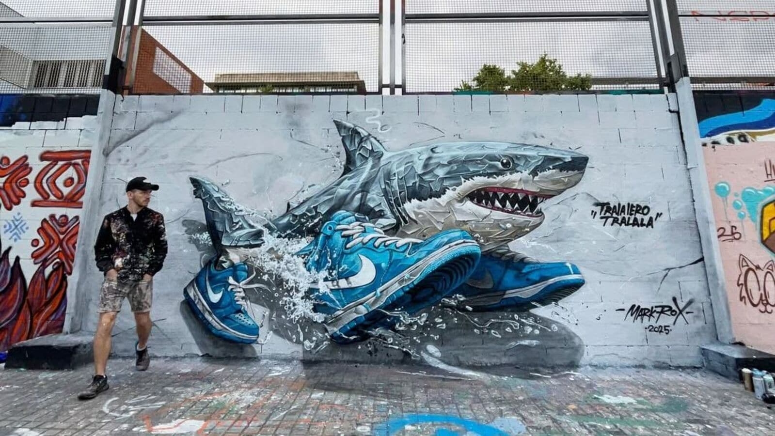 This popular artist is turning gallery walls into 3D illusions with spray paint