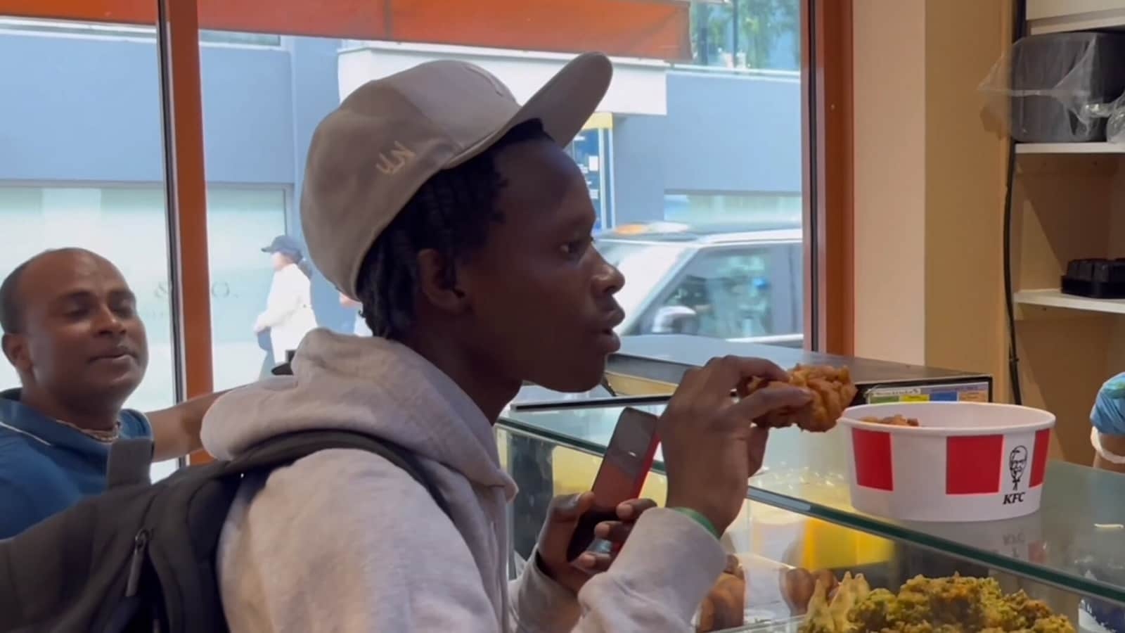 Watch: African-British man slammed for eating chicken at London's vegetarian ISKCON restaurant