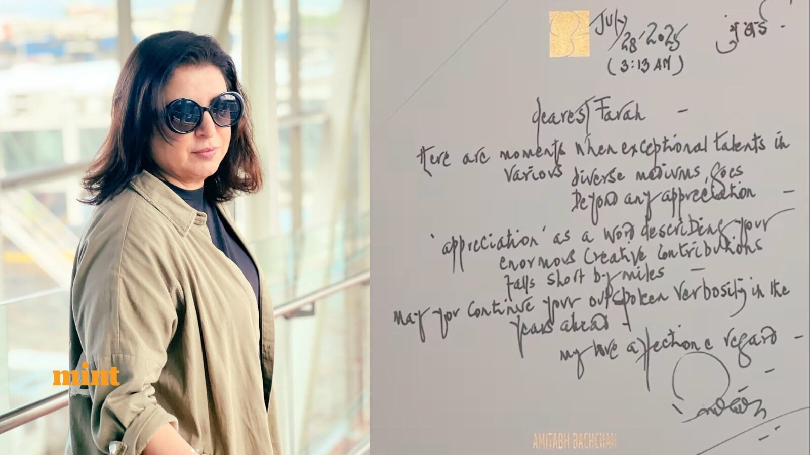 Amitabh Bachchan sends handwritten letter to Farah Khan; check who else got Big B's letter in recent times