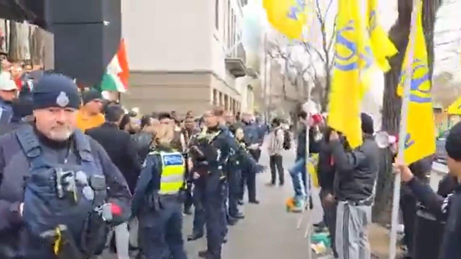 Indians confront Khalistan backers during Independence Day celebrations in Melbourne