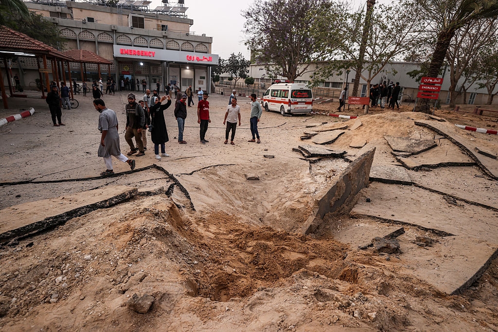 Patients evacuated from Gaza's European Hospital after Israeli firebelt tears through grounds, killing 28