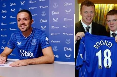 جريليش يقتحم إيفرتون ويخطف رقم روني الأسطوري
