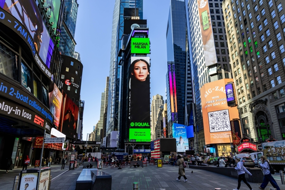 From Sabah to New York: Marsha Milan lights up Times Square billboard as Spotify EQUAL ambassador