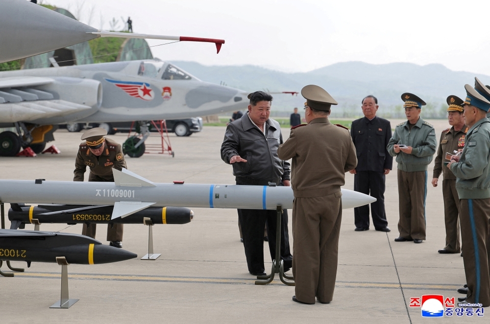 North Korea's Kim Jong Un oversees air drills, urges military to intensify war preparations
