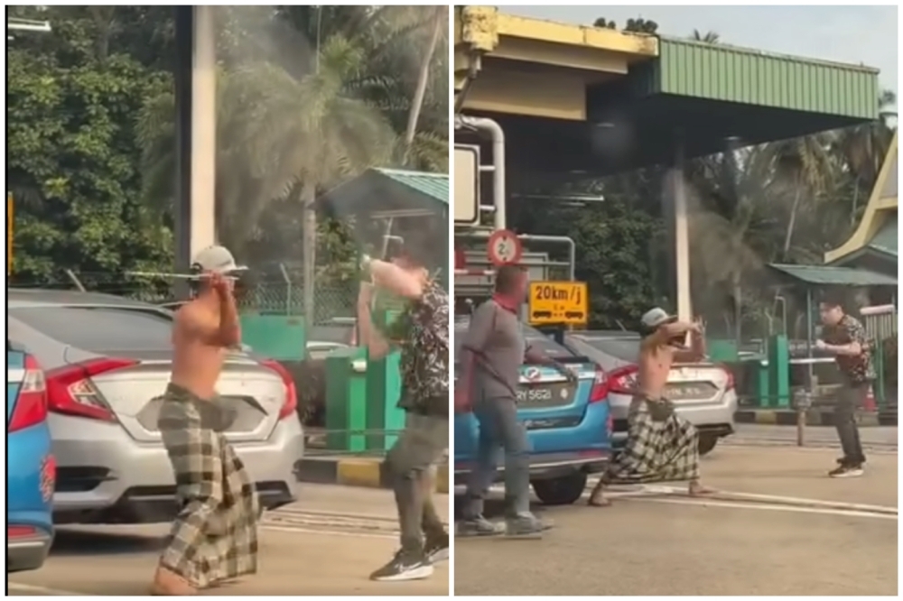 ‘Kain pelikat' vs batik shirt: Police probe viral road rage scuffle at Bukit Tambun toll plaza (VIDEO)