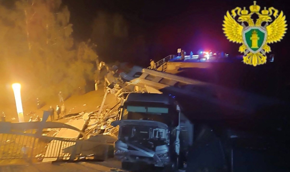 Russia blames ‘illegal interference' after bridge collapses onto railway near Ukraine, leaving at least seven dead